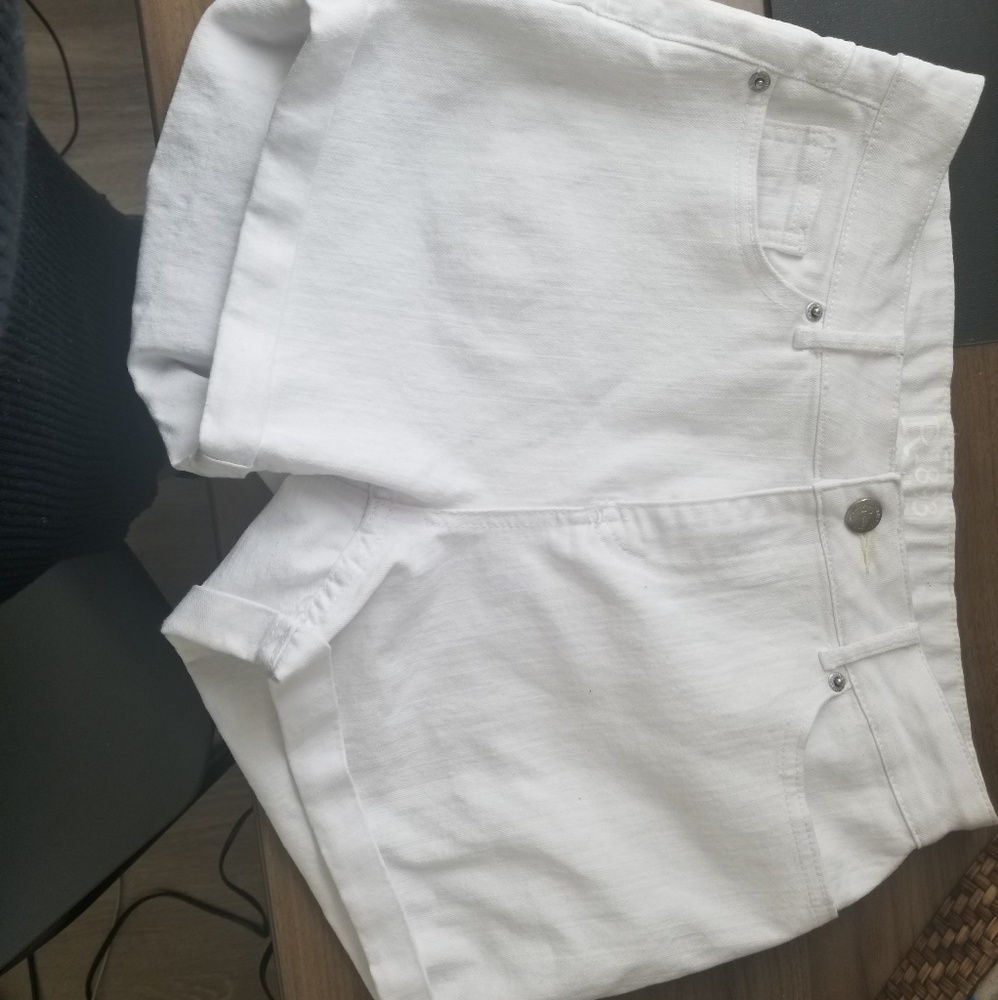 White short shorts.